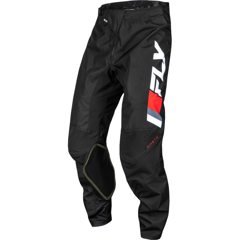 Pantaloni da motocross FLY Racing Kinetic Prix rosso-grigio-bianco