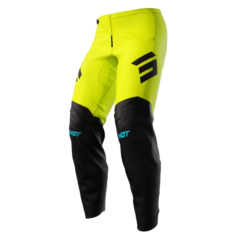 Pantaloni da motocross per bambini Shot Iron giallo fluo Saldi