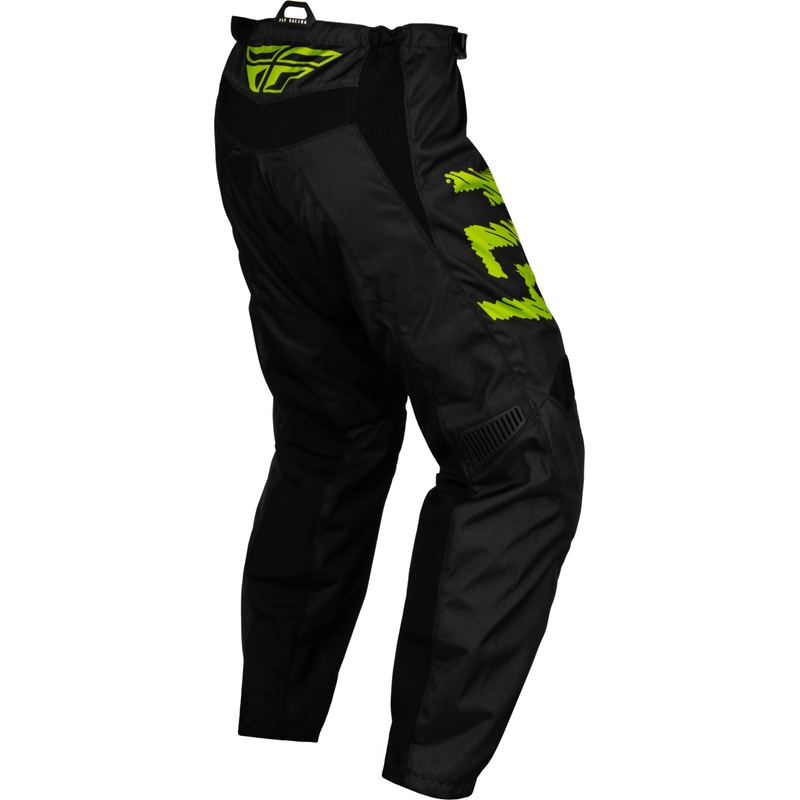 Pantaloni da motocross per bambini FLY Racing F-16 2024 nero-verde fluo-grigio Saldi