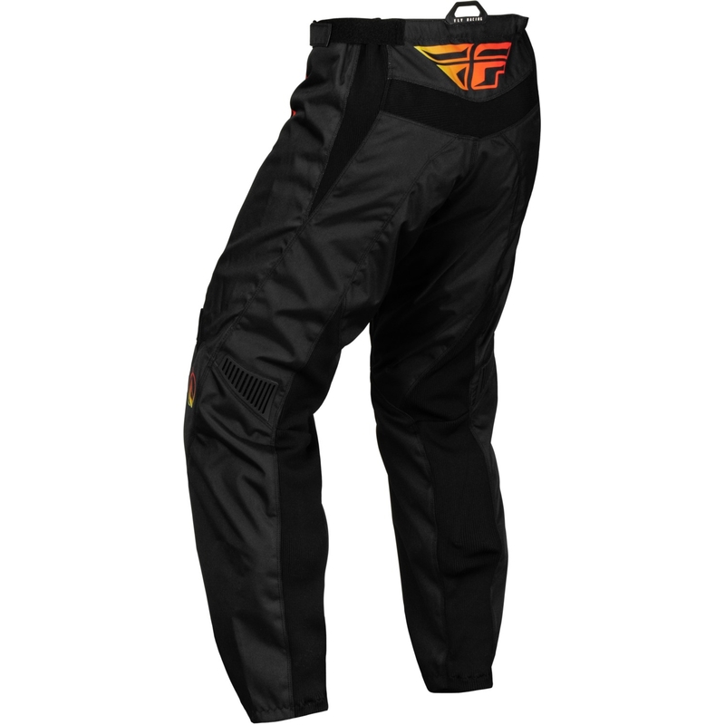 Pantaloni da motocross per bambini FLY Racing F-16 2024 nero-giallo-arancio Saldi