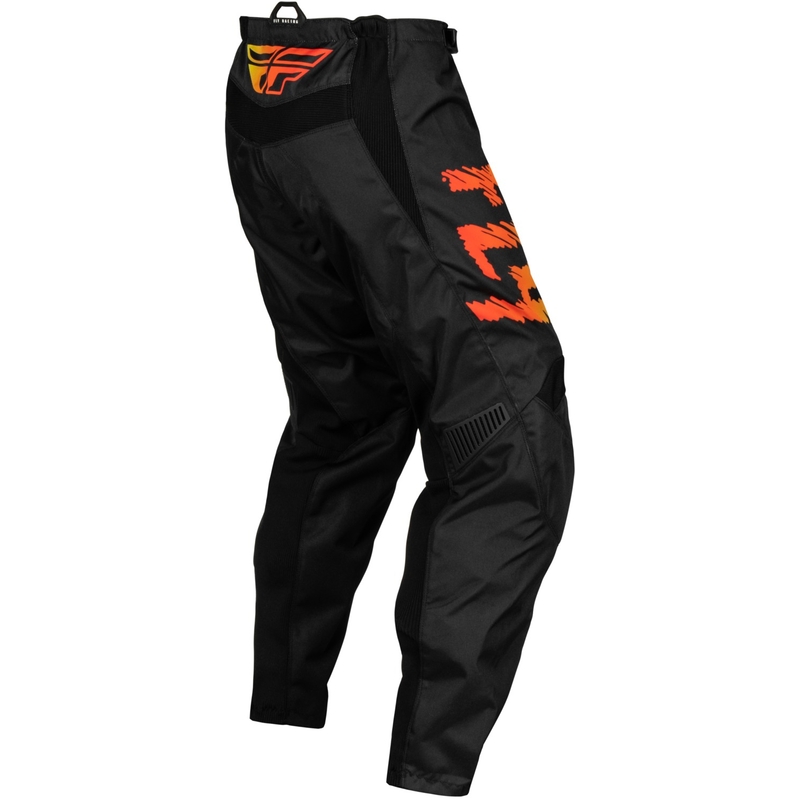 Pantaloni da motocross per bambini FLY Racing F-16 2024 nero-giallo-arancio Saldi