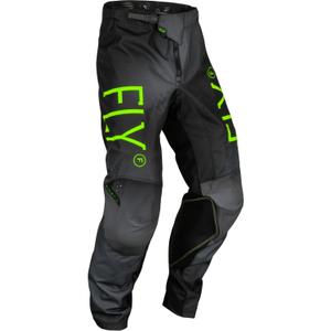 Pantaloni da motocross per bambini FLY Racing Kinetic Prodigy 2024 nero-fluo verde-blu Saldi