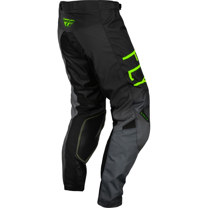 Pantaloni da motocross per bambini FLY Racing Kinetic Prodigy nero-verde-blu fluo in offerta Saldi