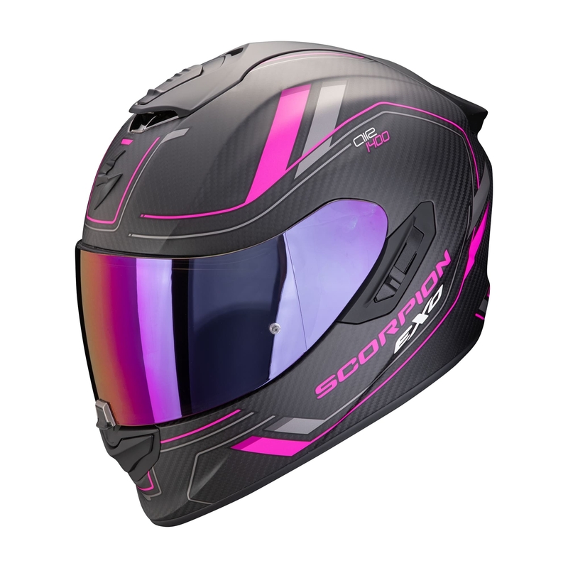 Casco moto integrale Scorpion EXO-1400 EVO II CARBON AIR MIRAGE nero opaco-rosa Saldi