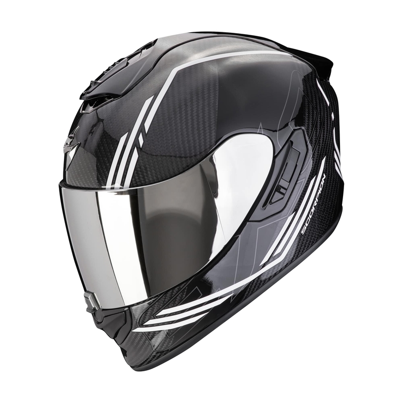Casco moto integrale Scorpion EXO-1400 EVO II CARBON AIR REIKA nero e bianco Saldi