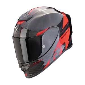 Casco moto integrale Scorpion EXO-R1 EVO Carbon Air Rally nero-rosso