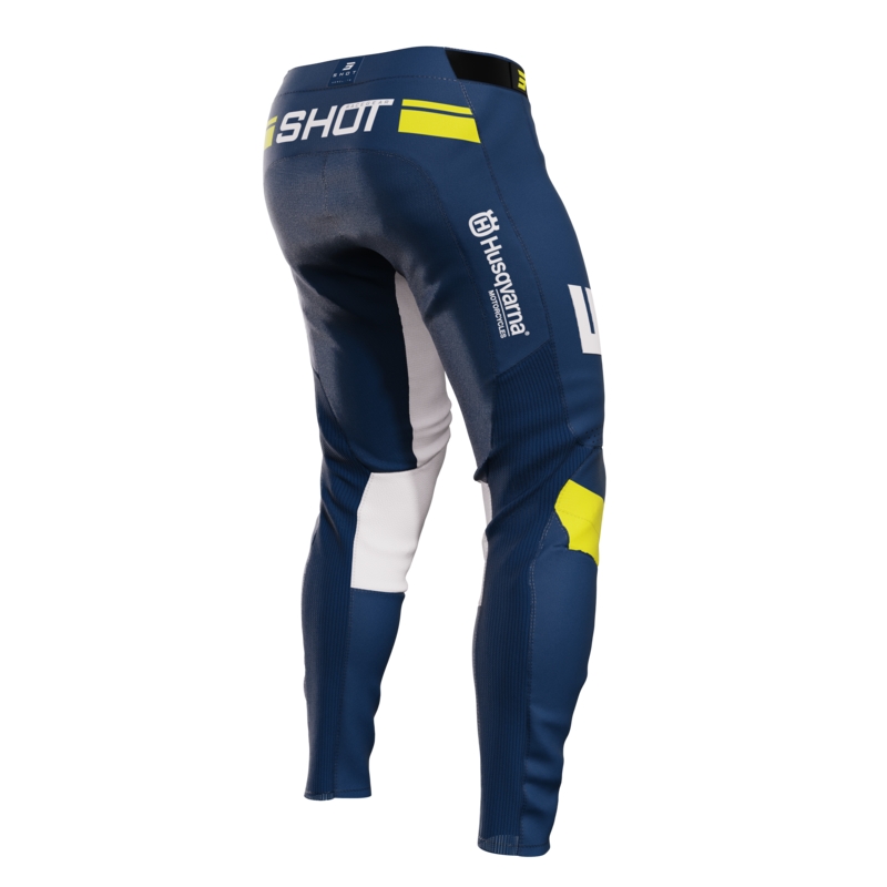 Pantaloni motocross Shot Aerolite Husqvarna LE blu saldi