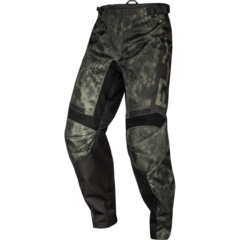 Pantaloni da motocross FLY Racing F-16 Kryptek 2024 grigio-nero