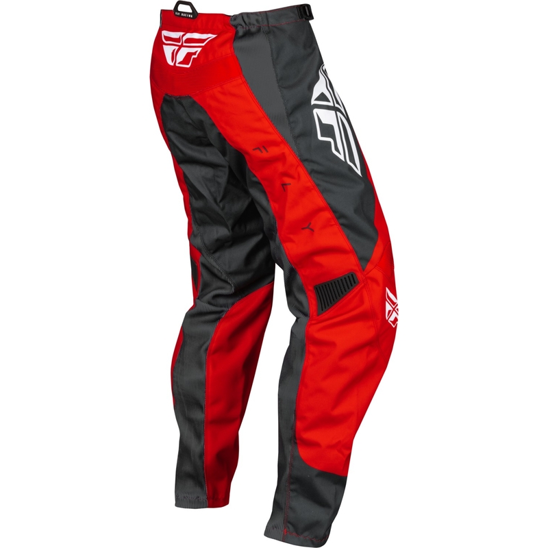Pantaloni da motocross FLY Racing F-16 rosso-grigio-bianco