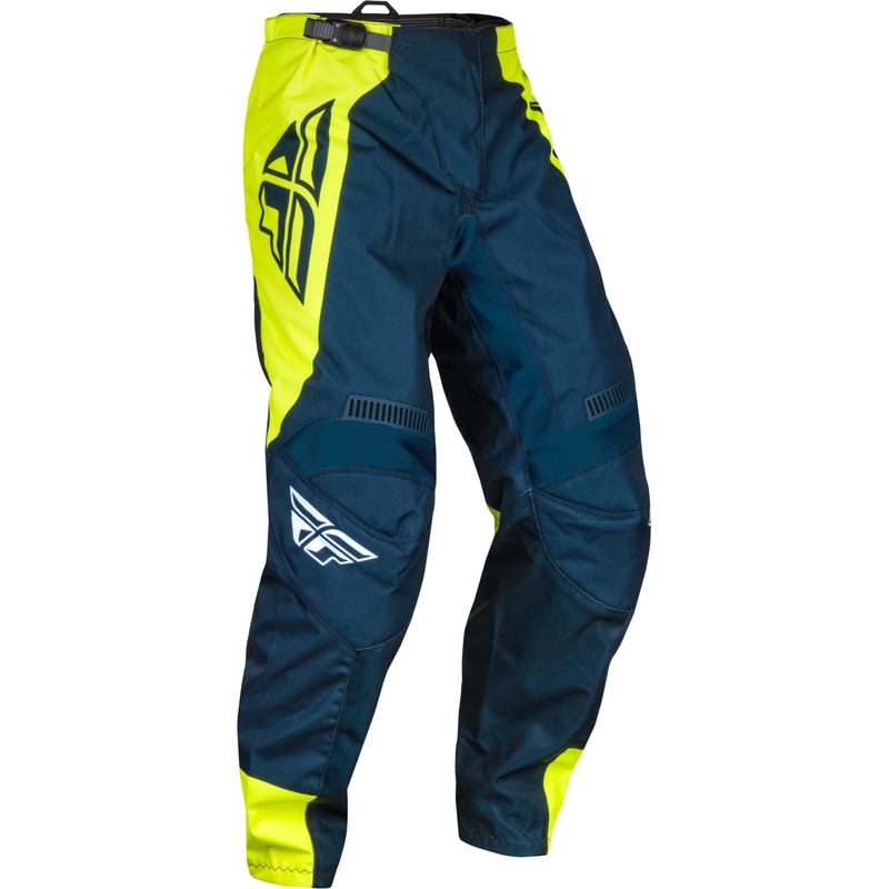 Pantaloni da motocross FLY Racing F-16 2024 blu-giallo fluo-bianco