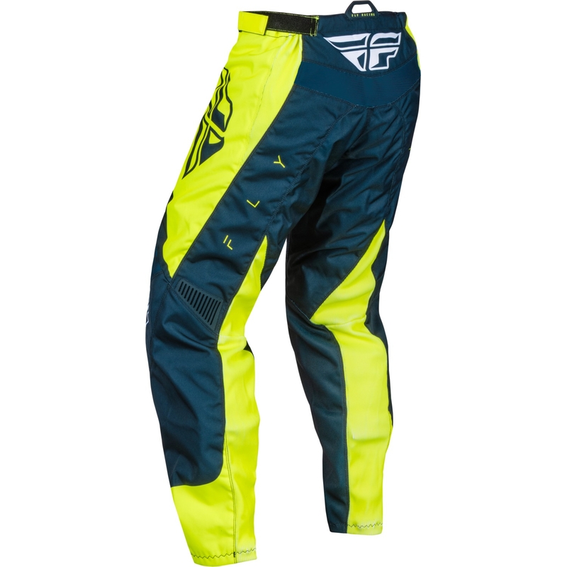 Pantaloni da motocross FLY Racing F-16 2024 blu-giallo fluo-bianco