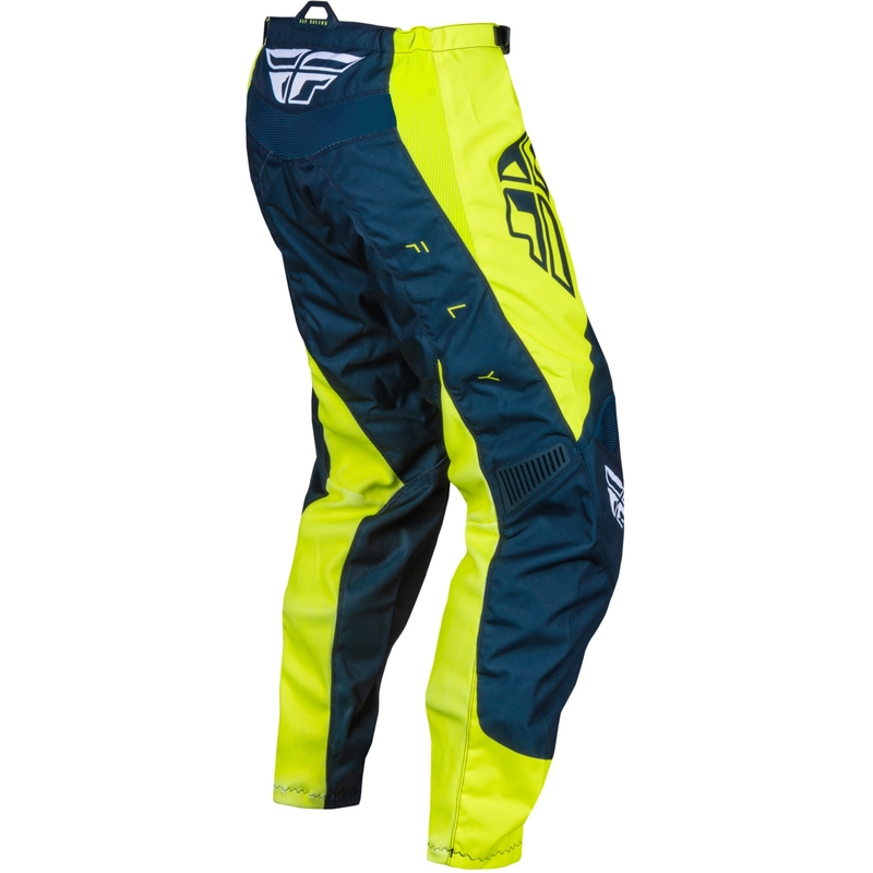 Pantaloni da motocross FLY Racing F-16 2024 blu-giallo fluo-bianco