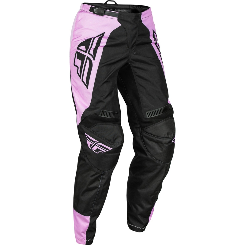Pantaloni da motocross donna FLY Racing F-16 2024 nero-lavanda