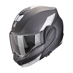 Casco moto ribaltabile Scorpion EXO-TECH EVO TEAM nero-argento opaco