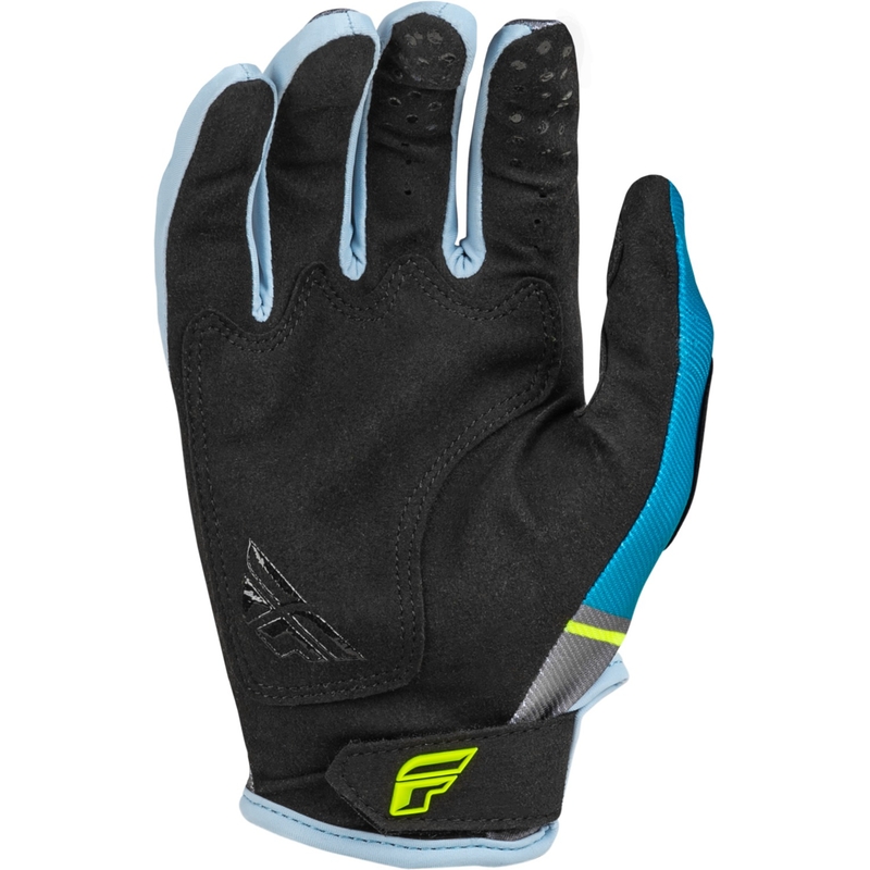 Guanti da motocross FLY Racing Kinetix Prix 2024 grigio-giallo fluo