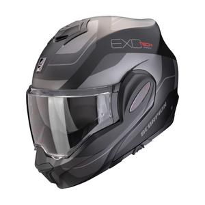 Casco moto pieghevole Scorpion EXO-TECH EVO PRO COMMUTA nero-argento opaco