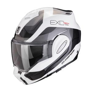 Casco moto pieghevole Scorpion EXO-TECH EVO PRO COMMUTA bianco-argento