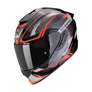 Casco moto integrale Scorpion EXO-1400 EVO II AIR ACCORD grigio-rosso