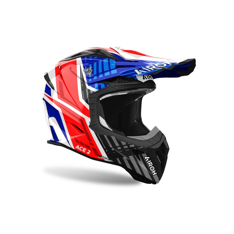 Casco da motocross Airoh Aviator Ace 2 Proud 2024 blu-rosso lucido