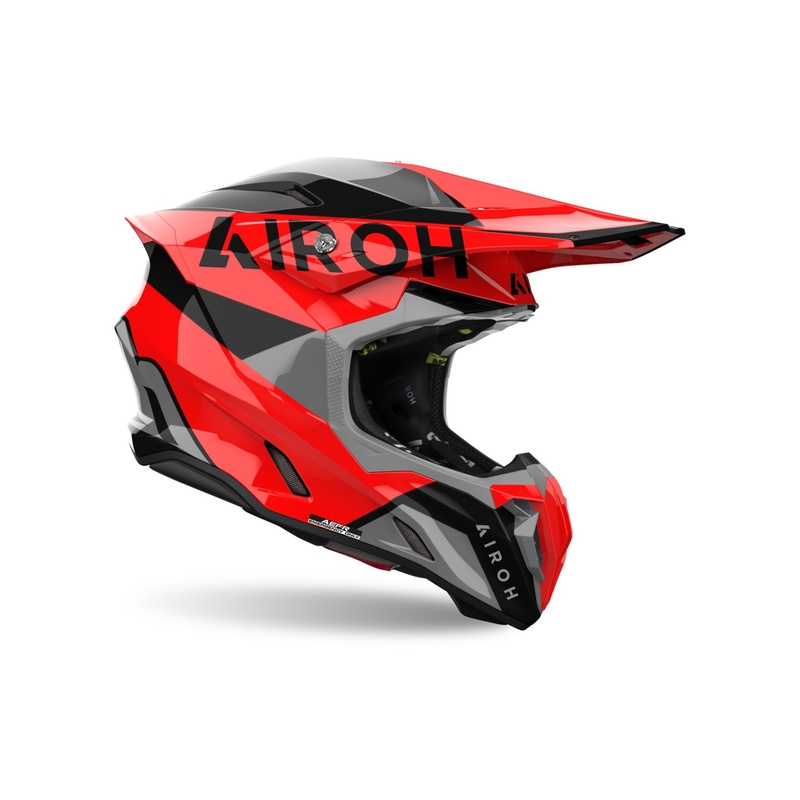 Casco da motocross Airoh Twist 3 King rosso lucido