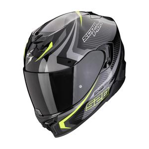 Casco moto integrale Scorpion EXO-520 EVO AIR TERRA nero-argento-giallo fluo