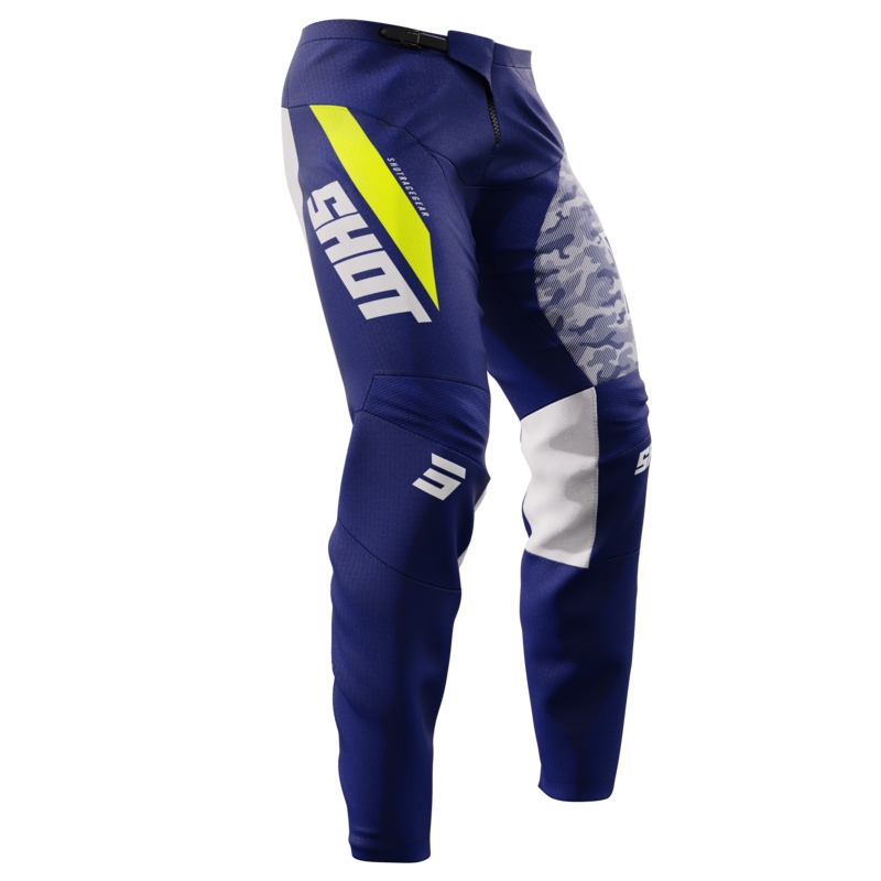 Pantaloni da motocross Shot Devo Matrix Blu Saldi