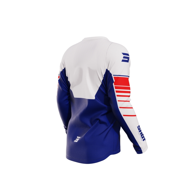 Maglia da motocross Shot Devo Peak blu Saldi