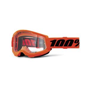 Occhiali da motocross 100% STRATA 2 Nuovo arancione (plexi trasparente)