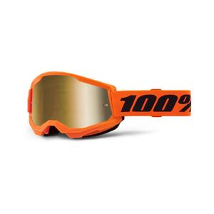 Occhiali da motocross 100% STRATA 2 Nuovo arancione (plexi oro)