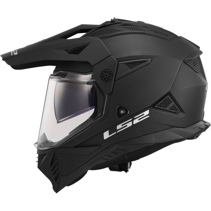 Casco da moto enduro LS2 MX702 PIONEER II nero opaco