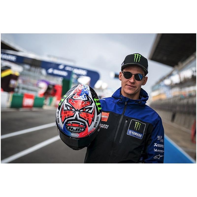 Casco moto integrale HJC RPHA 1 Quartararo Le Mans Sp MC21 nero-bianco-rosso