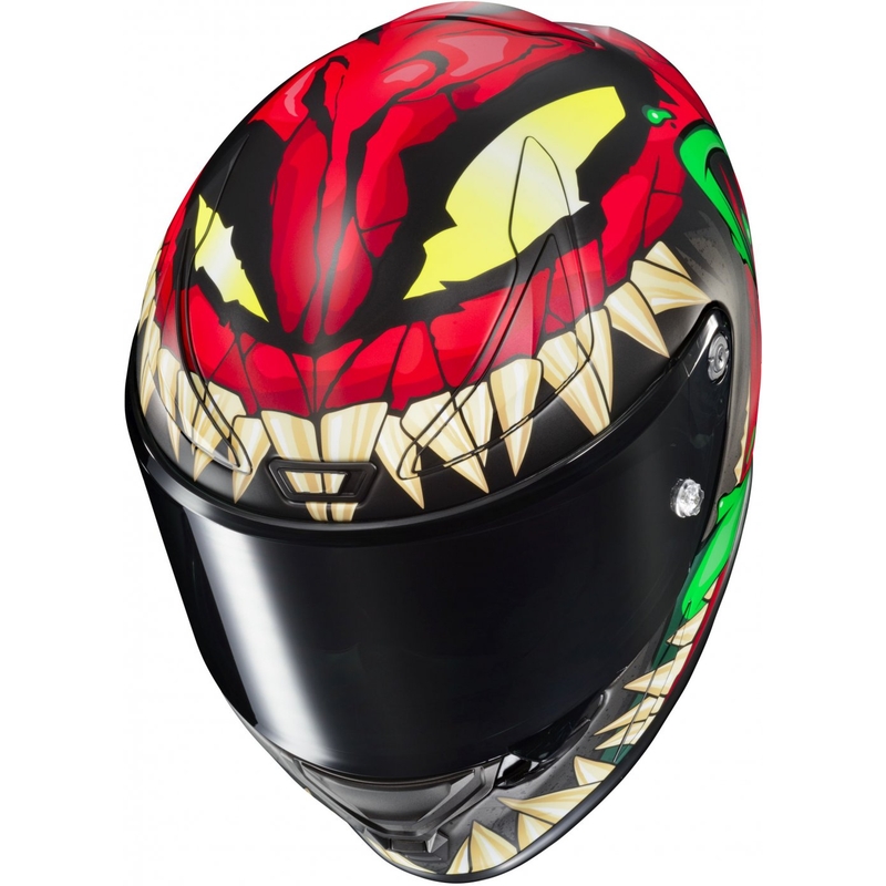 Casco moto integrale HJC RPHA 1 Toxin Marvel MC1SF rosso-grigio-verde Saldi