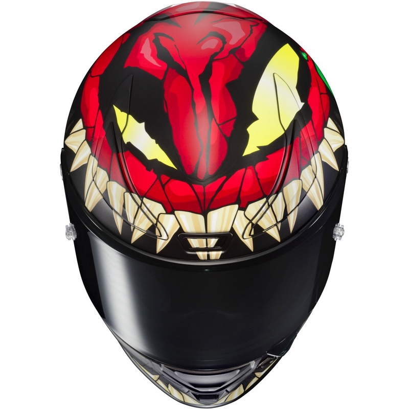 Casco moto integrale HJC RPHA 1 Toxin Marvel MC1SF rosso-grigio-verde Saldi