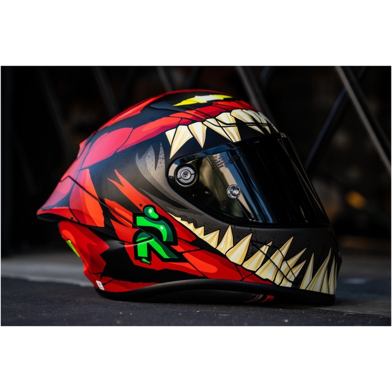 Casco moto integrale HJC RPHA 1 Toxin Marvel MC1SF rosso-grigio-verde Saldi