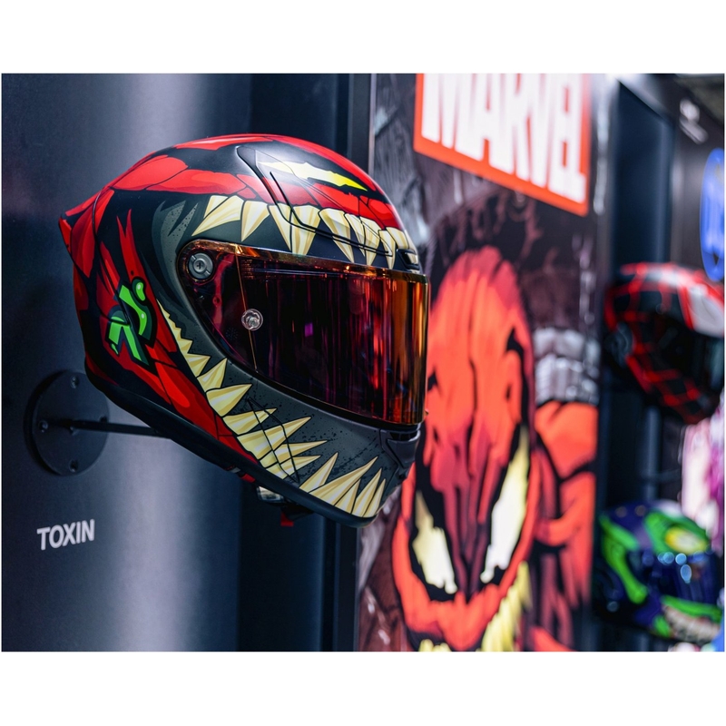 Casco moto integrale HJC RPHA 1 Toxin Marvel MC1SF rosso-grigio-verde Saldi