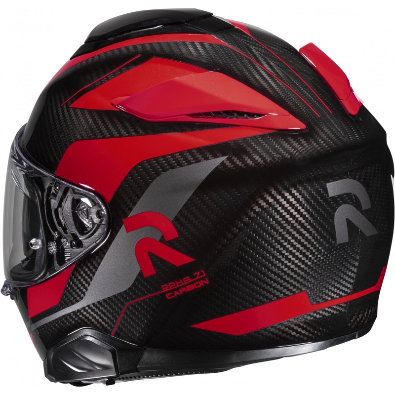 Casco moto HJC RPHA 71 Carbon Hamil MC1 nero-rosso integrale