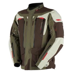 Giacca da moto Furygan Voyager verde-marrone-beige