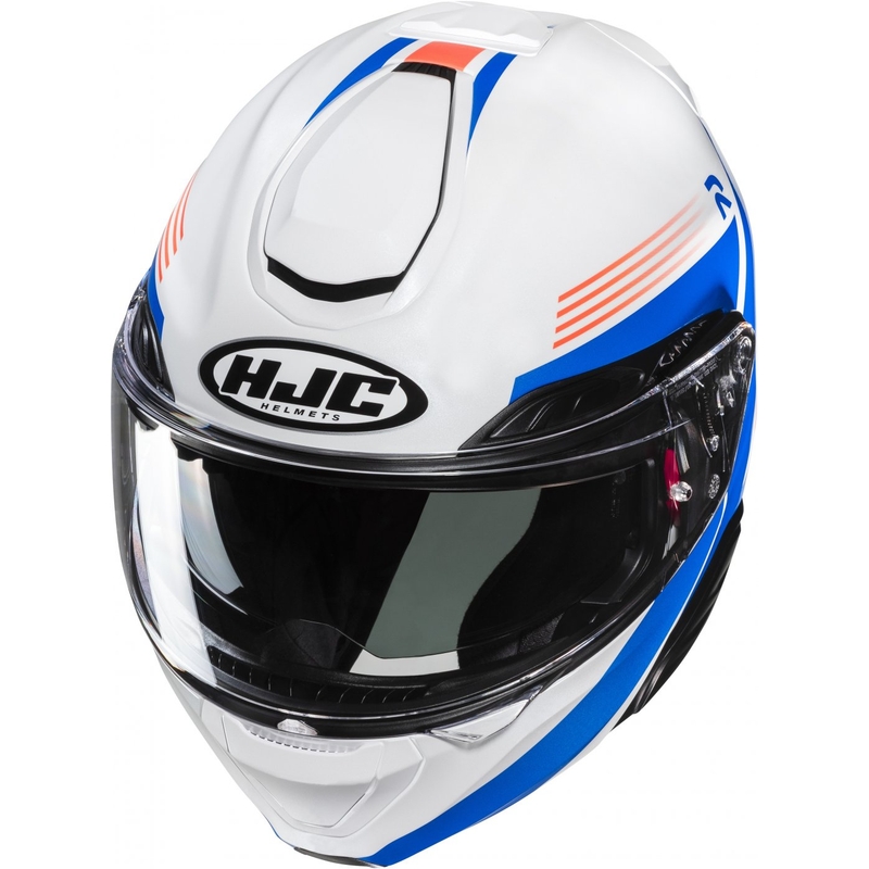 Casco moto apribile HJC RPHA 91 Abbes MC27 Bianco-Blu Saldi