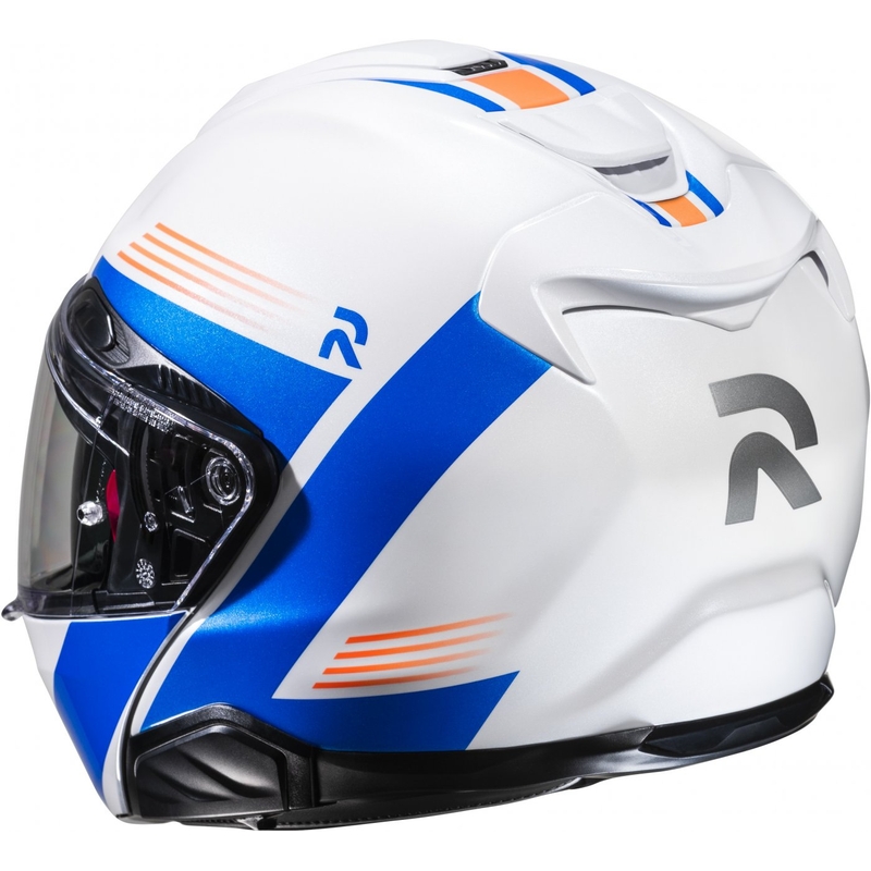 Casco moto apribile HJC RPHA 91 Abbes MC27 Bianco-Blu Saldi