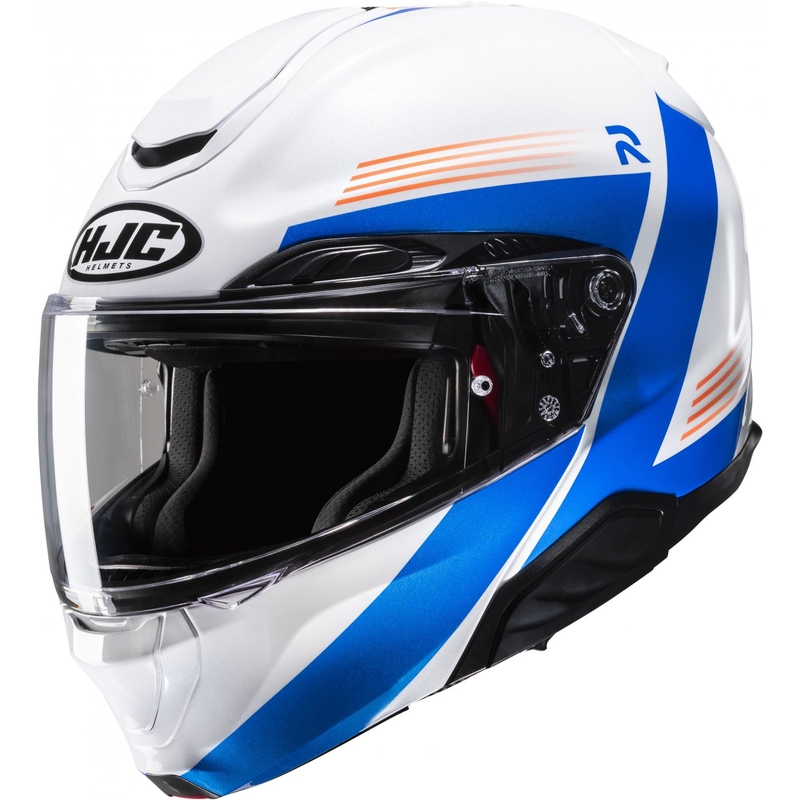Casco moto apribile HJC RPHA 91 Abbes MC27 Bianco-Blu Saldi