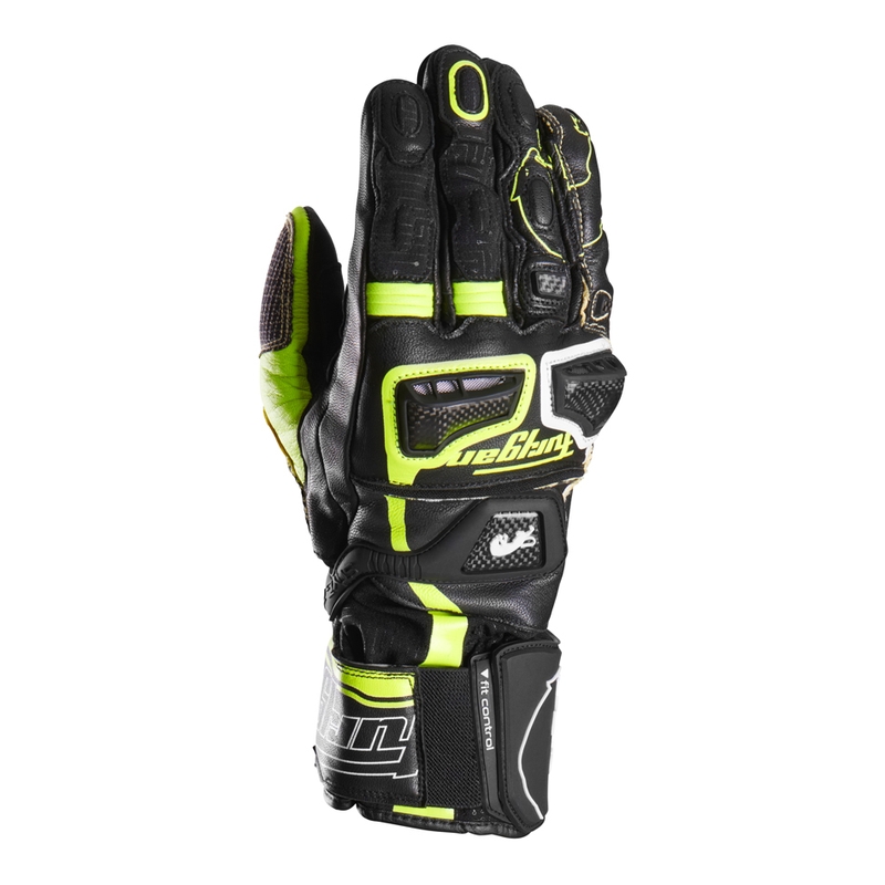 Guanti da moto Furygan Styg 20 x Kevlar nero-fluo giallo-bianco