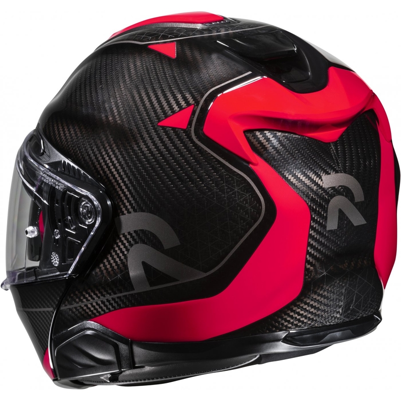 Casco moto apribile HJC RPHA 91 CARBON Noela MC1 nero-rosso Saldi