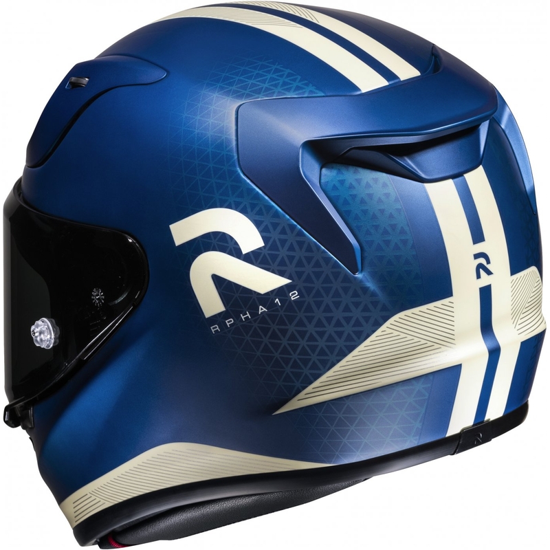 Casco moto integrale HJC RPHA 12 Enoth MC2SF blu e bianco