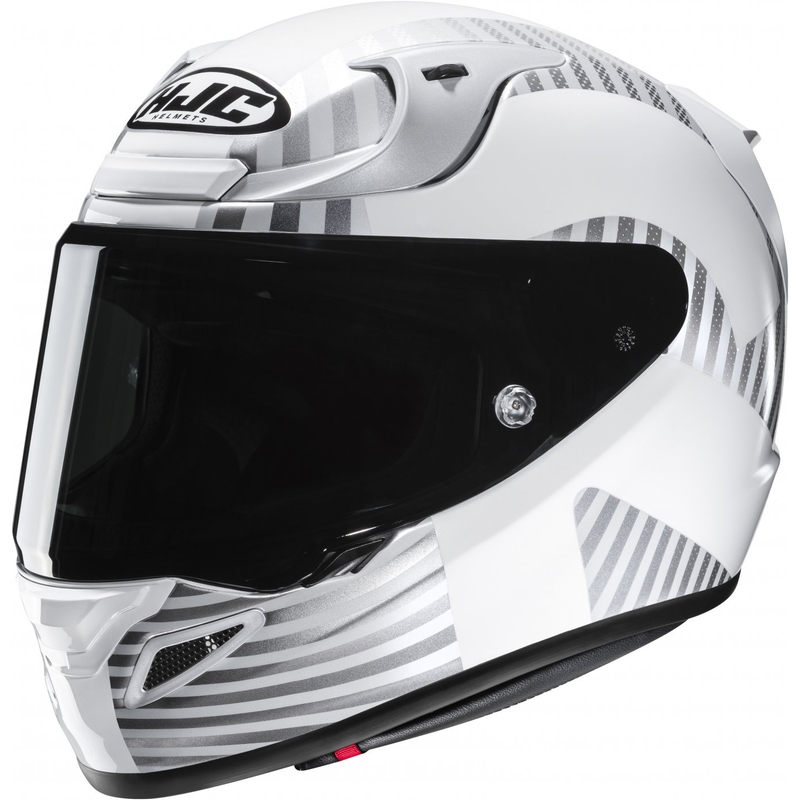 Casco moto integrale HJC RPHA 12 Ottin MC10 bianco-grigio