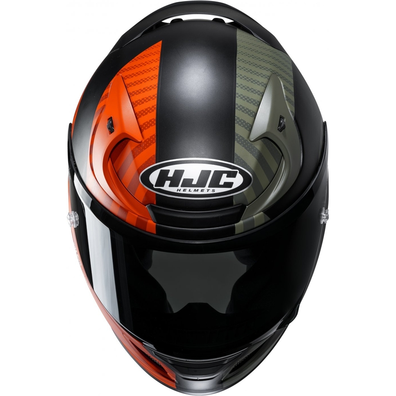Casco moto integrale HJC RPHA 12 Ottin MC47SF nero-arancio-verde