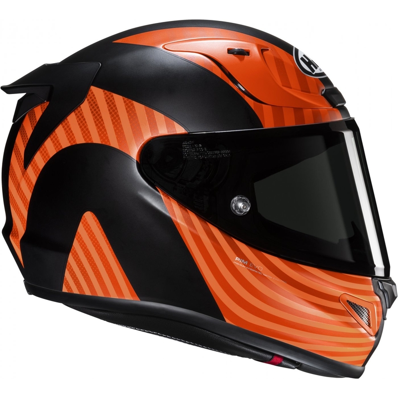 Casco moto integrale HJC RPHA 12 Ottin MC47SF nero-arancio-verde
