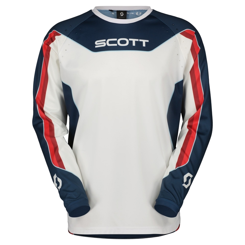 Maglia da motocross Scott EVO DIRT rossa e bianca