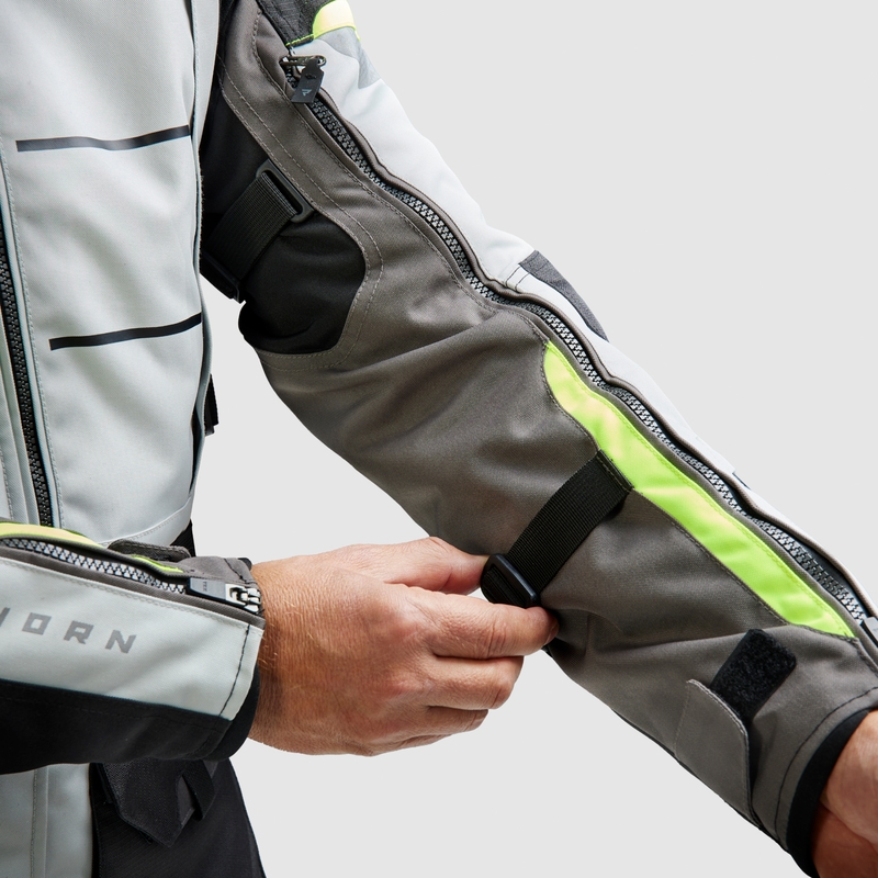 Giacca da moto Rebelhorn Cubby V nera-grigia-giallo fluo