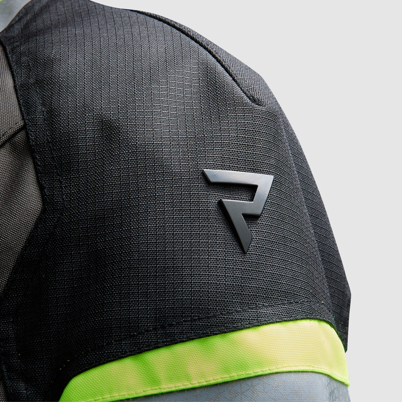Giacca da moto Rebelhorn Cubby V nera-grigia-giallo fluo