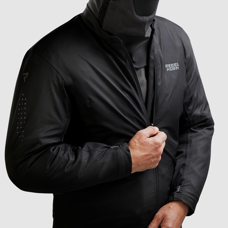 Giacca da motociclista Rebelhorn Cubby V blu-grigio-rosso